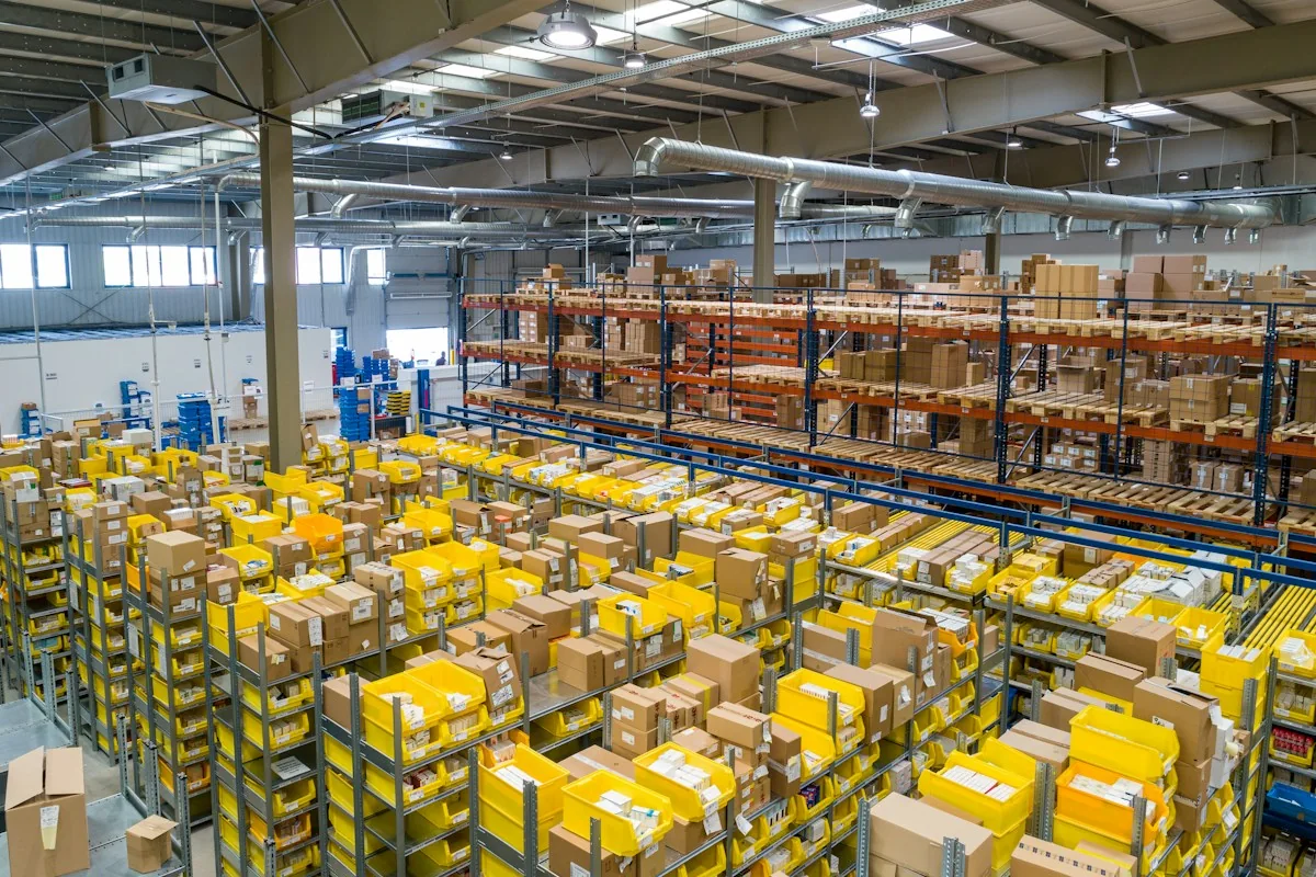 Illustrative industrial warehouse